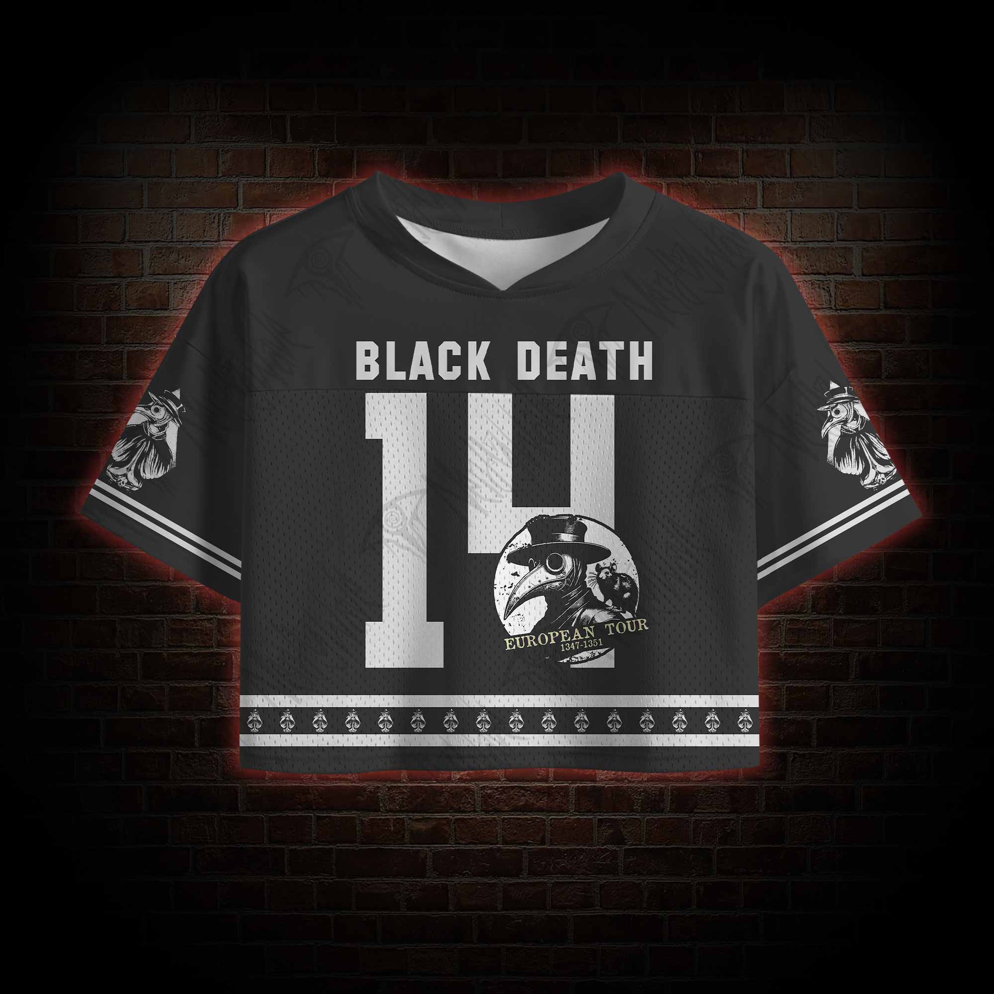 Black Death European Tour Crop Sports Jersey