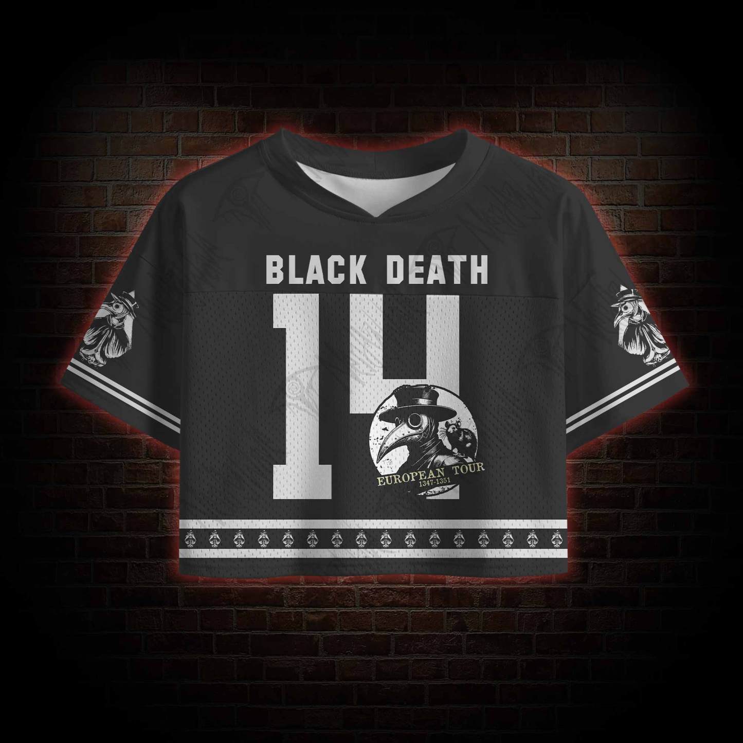 Black Death European Tour Crop Sports Jersey