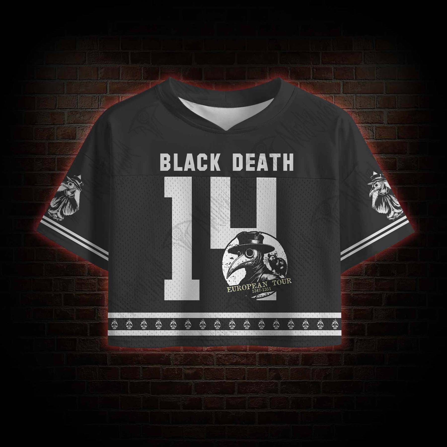 Black Death European Tour Crop Sports Jersey