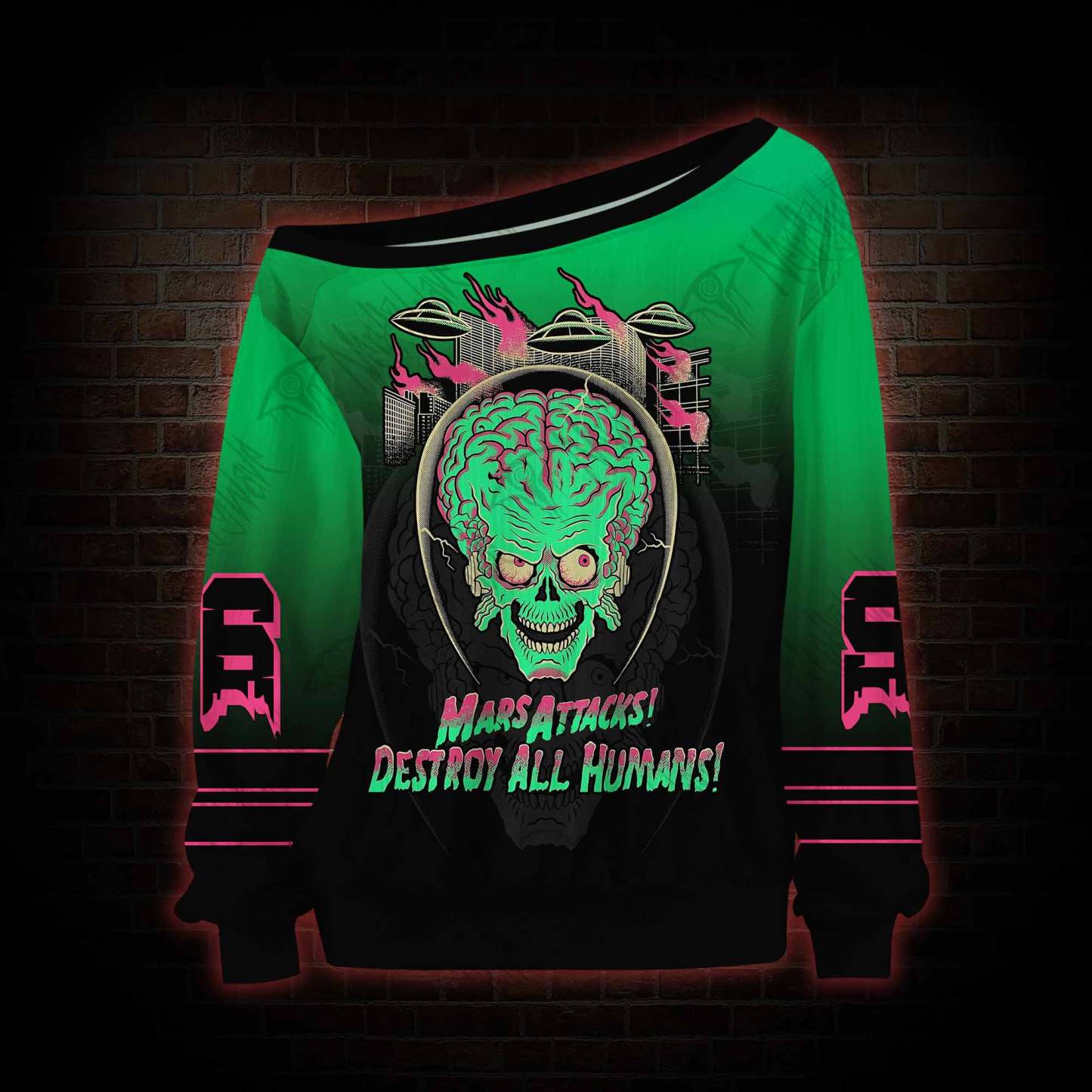 Destroy All Humans! Off Shoulder Jersey