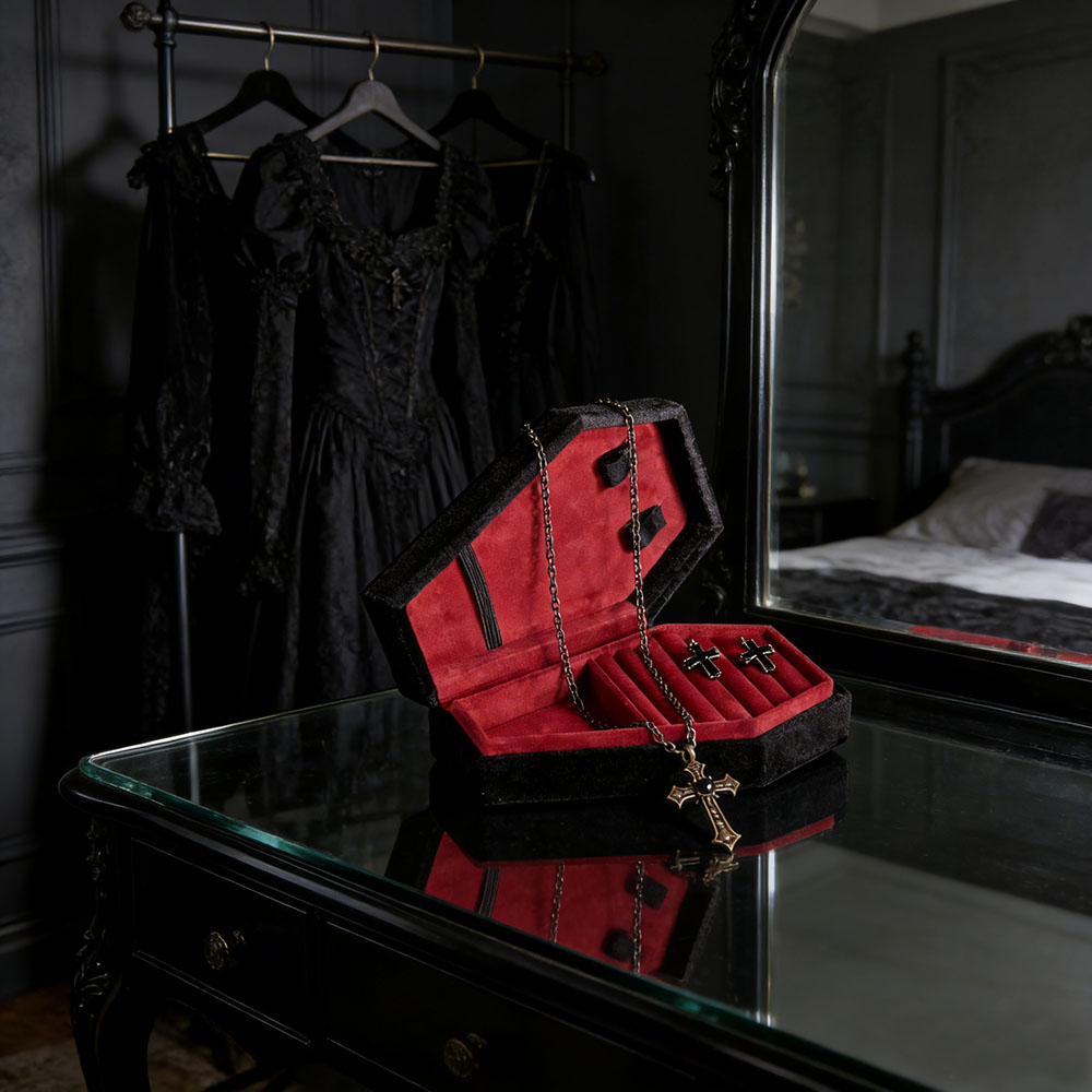 Until Death Coffin-shaped Jewelry Box
