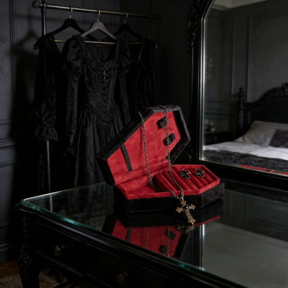 Until Death Coffin-shaped Jewelry Box