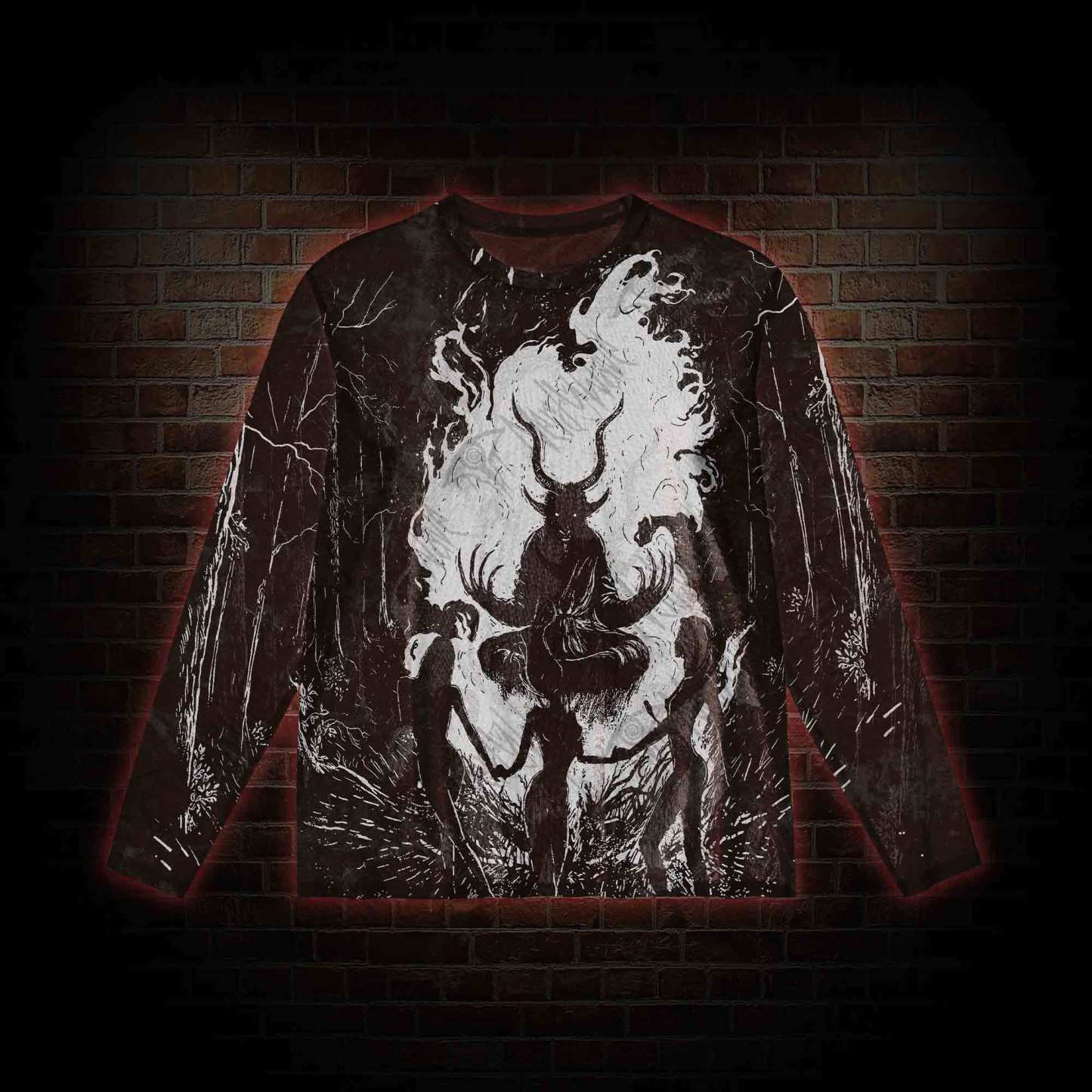 Baphomet Mesh Long Sleeve Top