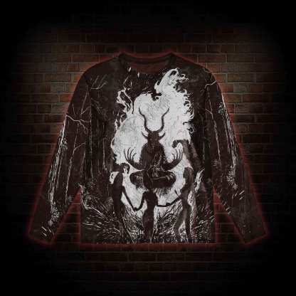 Baphomet Mesh Long Sleeve Top