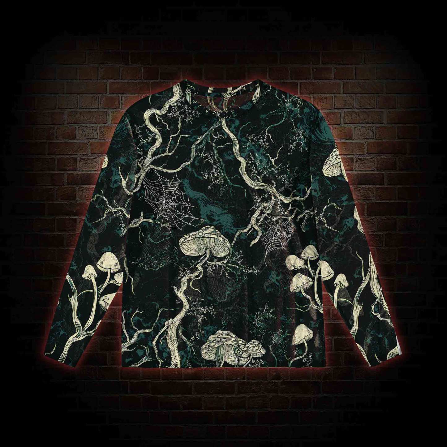 Mysterious Dark Forest Mesh Long Sleeve Top