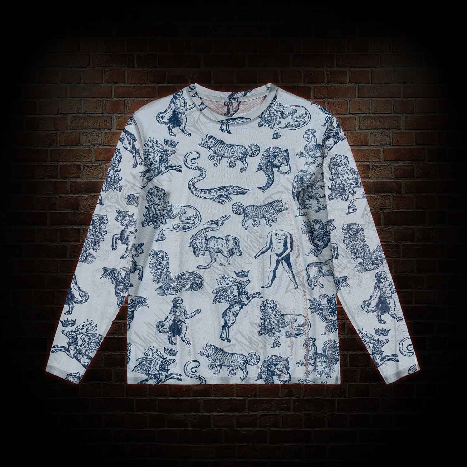 Medieval Monster Mesh Long Sleeve Top