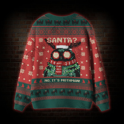 Santa? No It's Mothman Cardigan Sweater