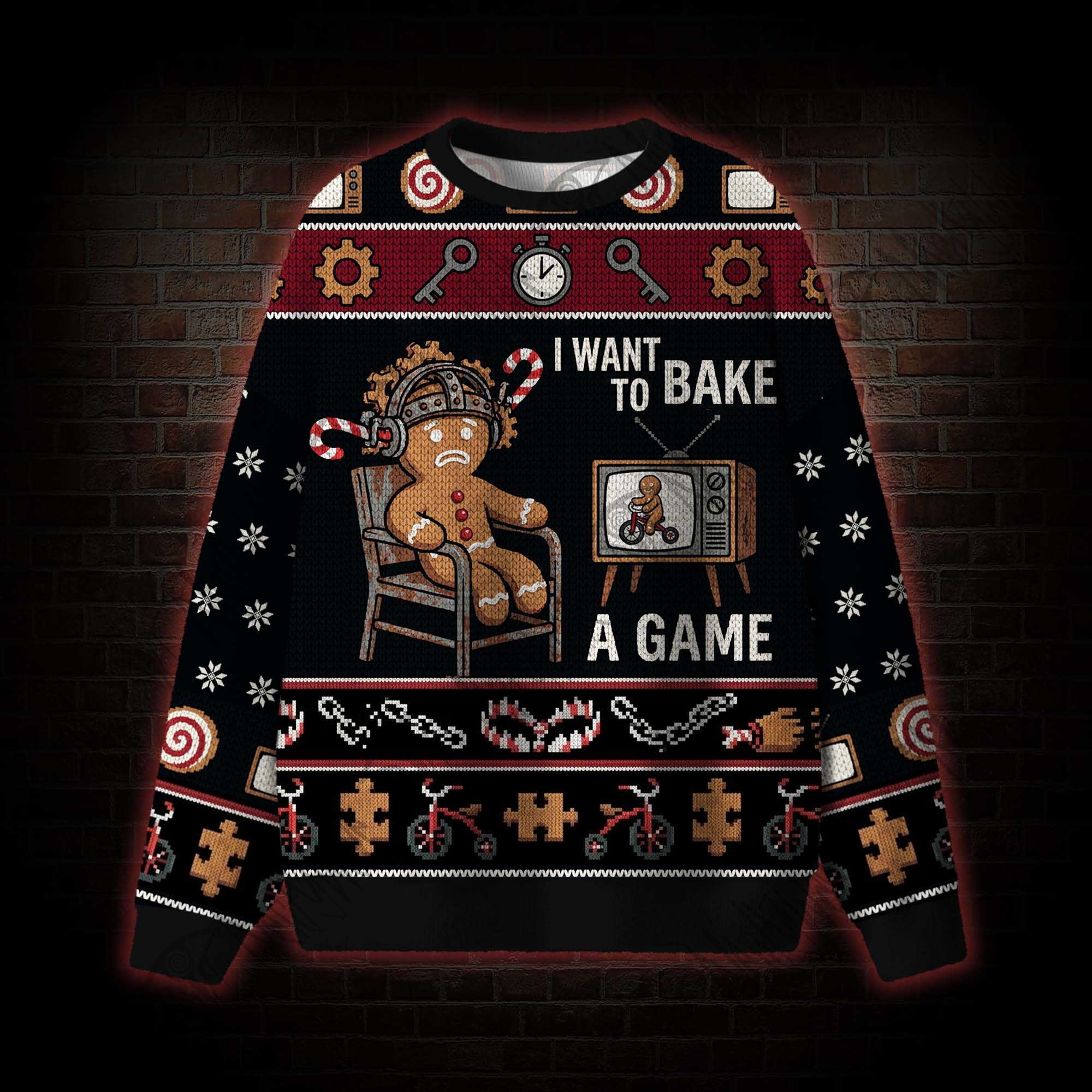 I Want to Bake a Game Ugly Sweatshirts