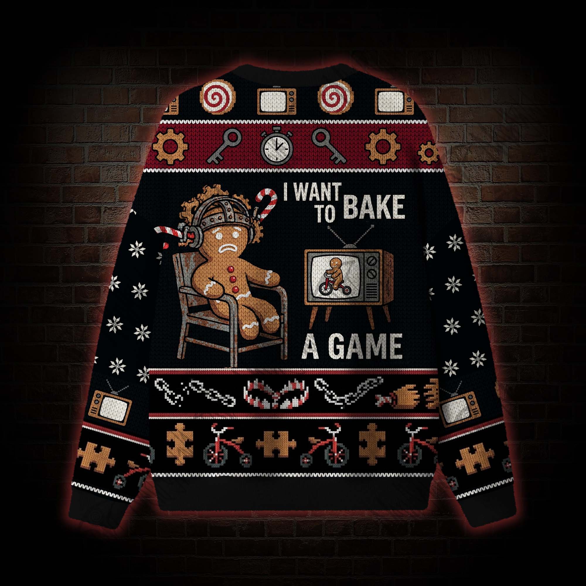 I Want to Bake a Game Ugly Sweatshirts