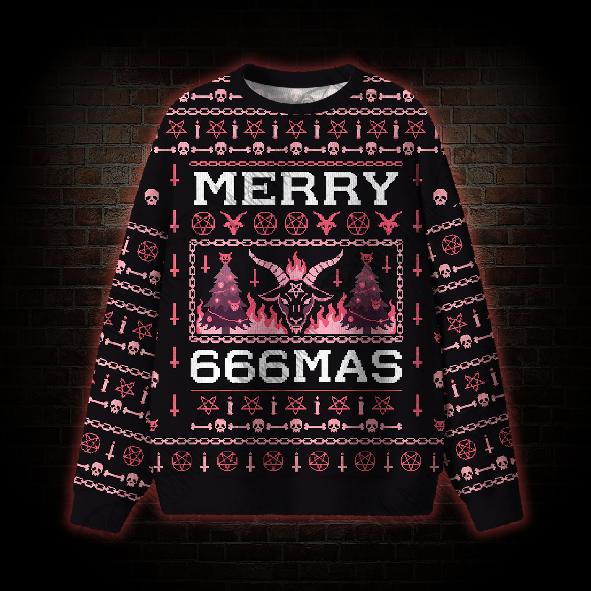 Infernal Christmas Vintage Ugly Sweatshirts