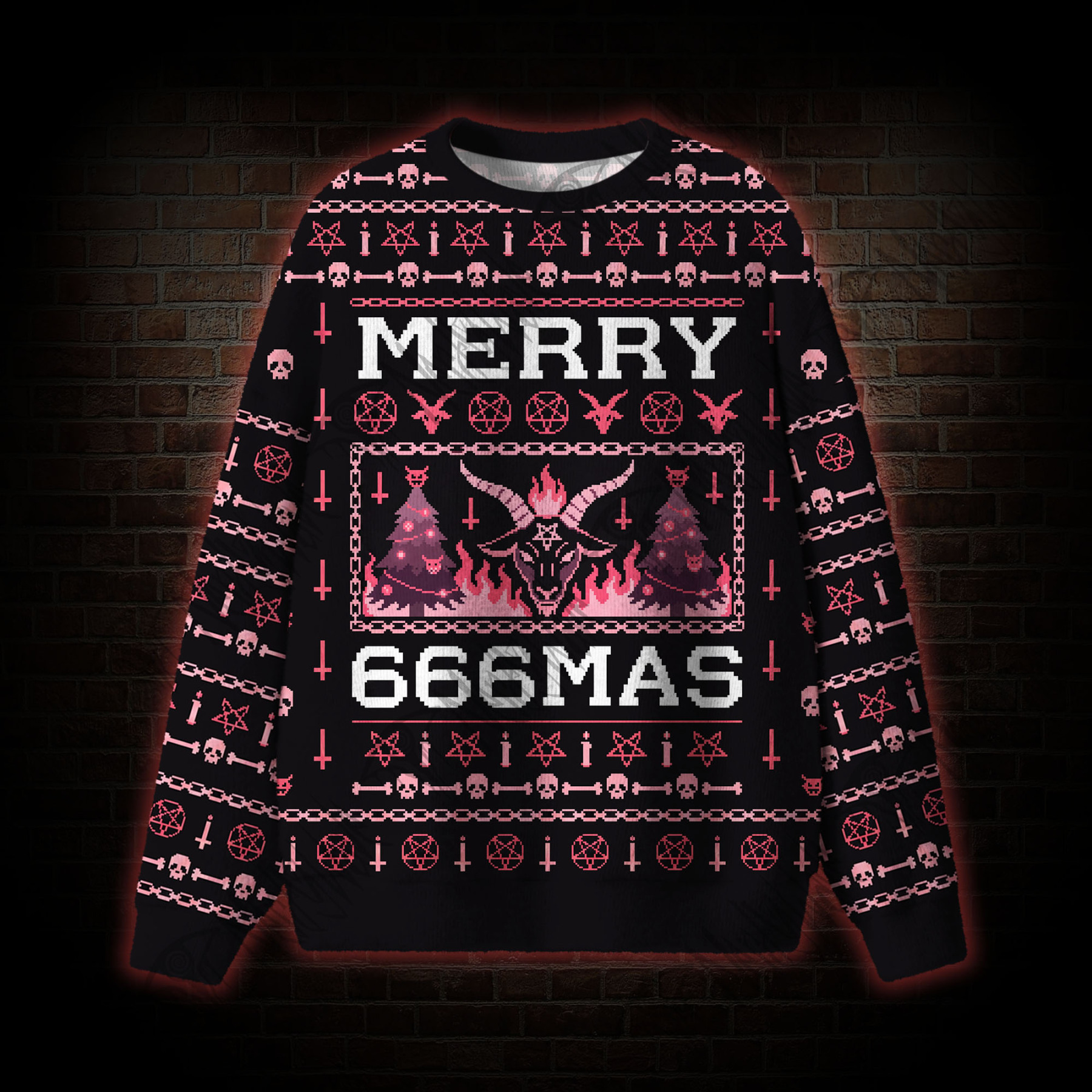 Infernal Christmas Vintage Ugly Sweatshirts