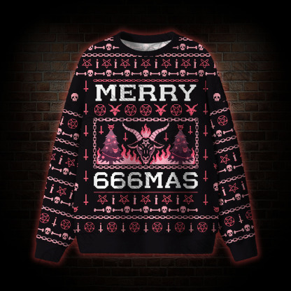 Infernal Christmas Vintage Ugly Sweatshirts