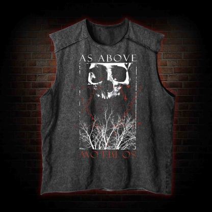 As About So Below Horror Vintage Washed Tank Top