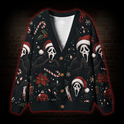 Scream for Christmas Cardigan Sweater