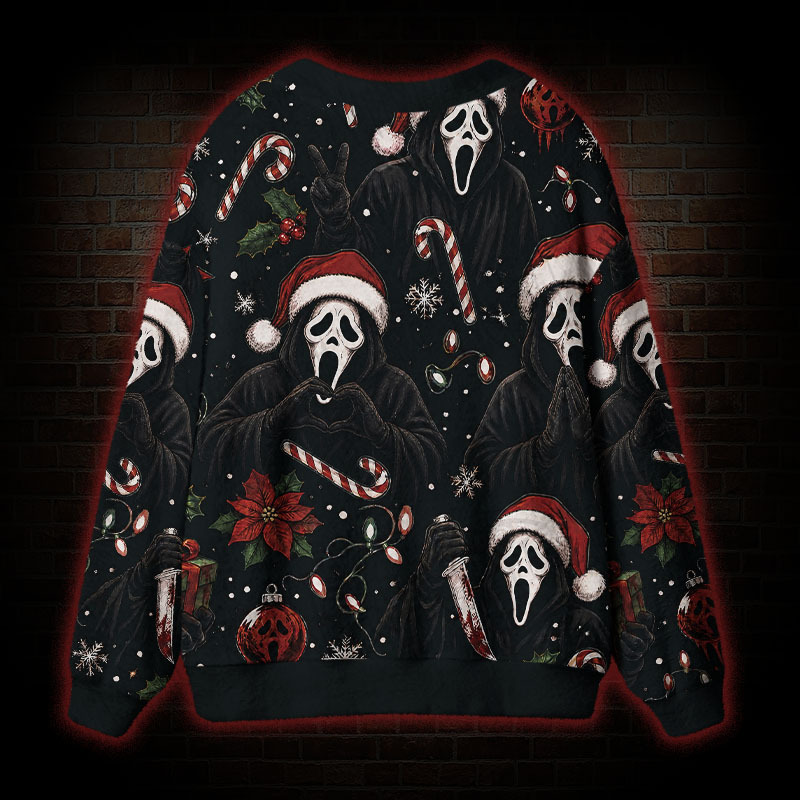 Scream for Christmas Cardigan Sweater