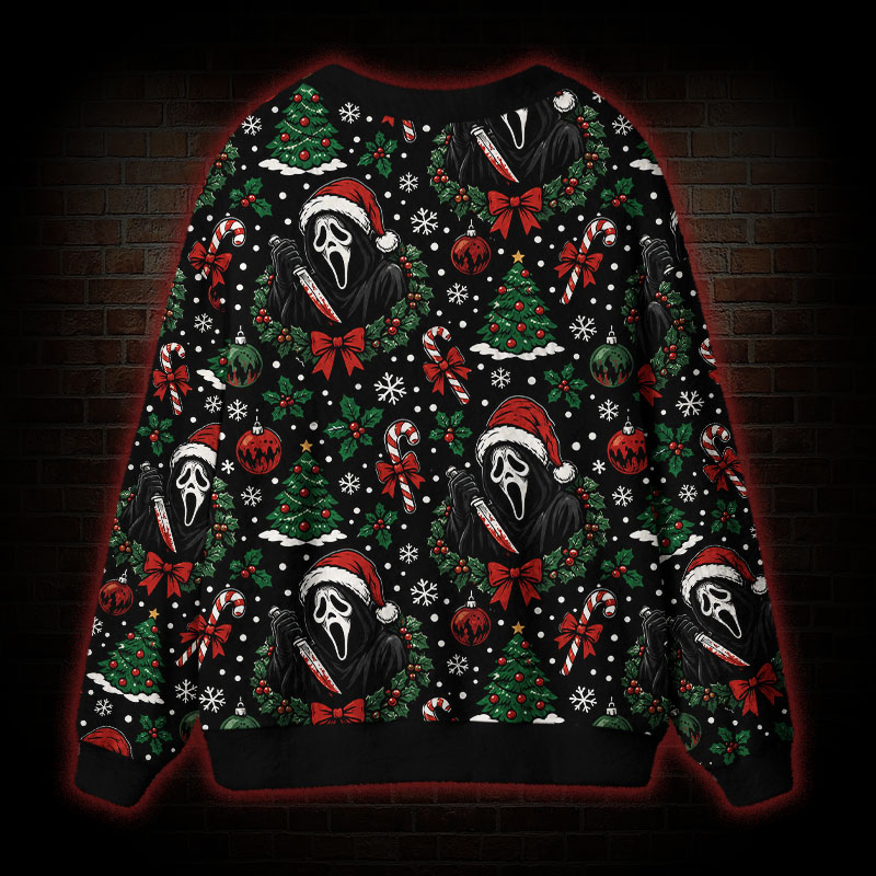 Screammas is Coming Cardigan Sweater