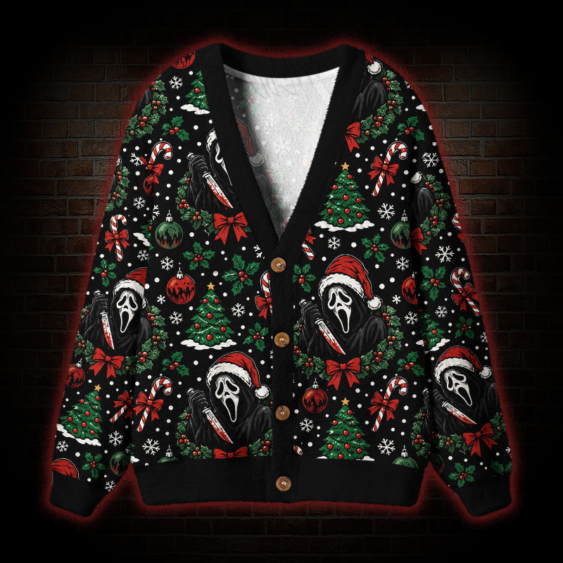Screammas is Coming Cardigan Sweater
