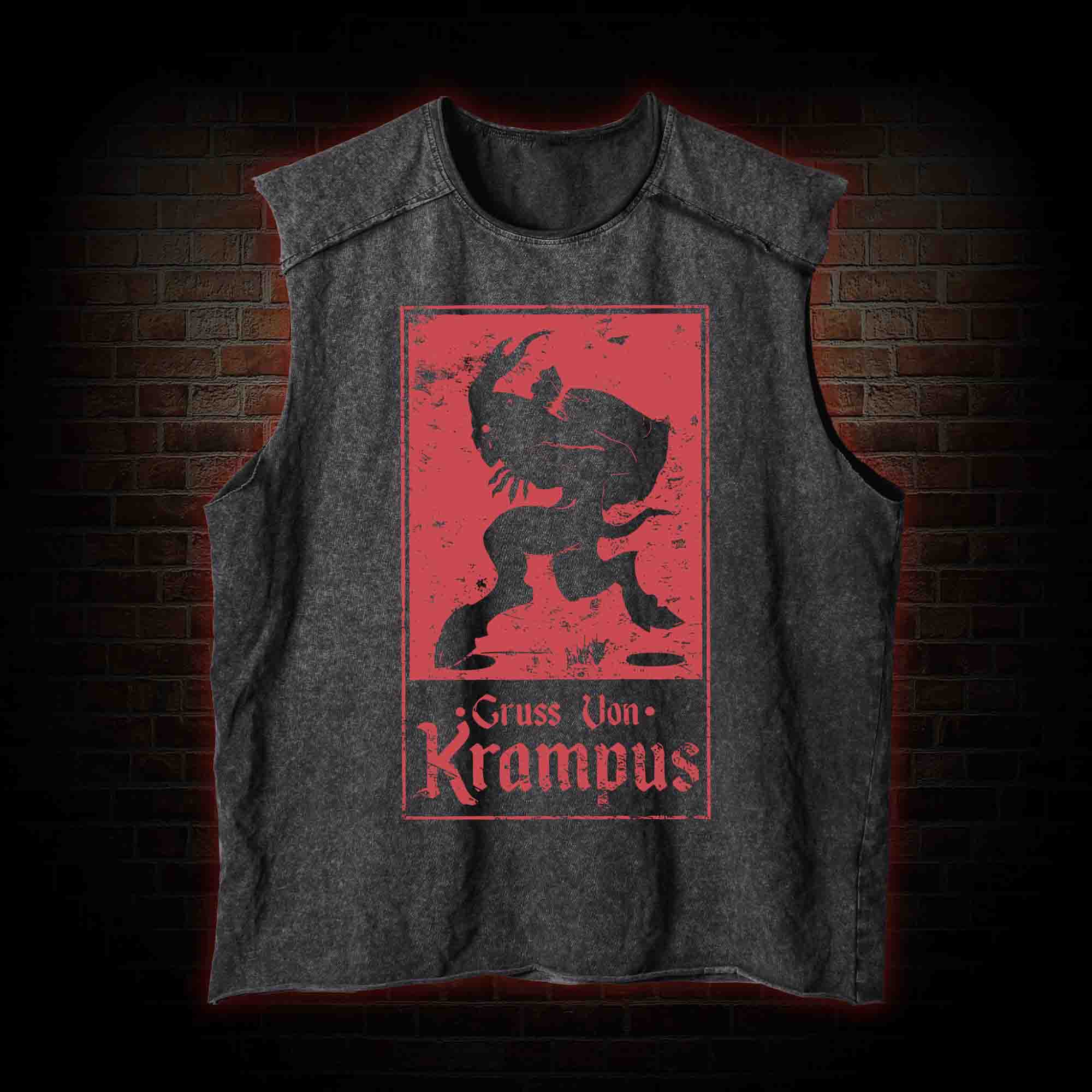 Gruss von Krampus Vintage Washed Tank Top