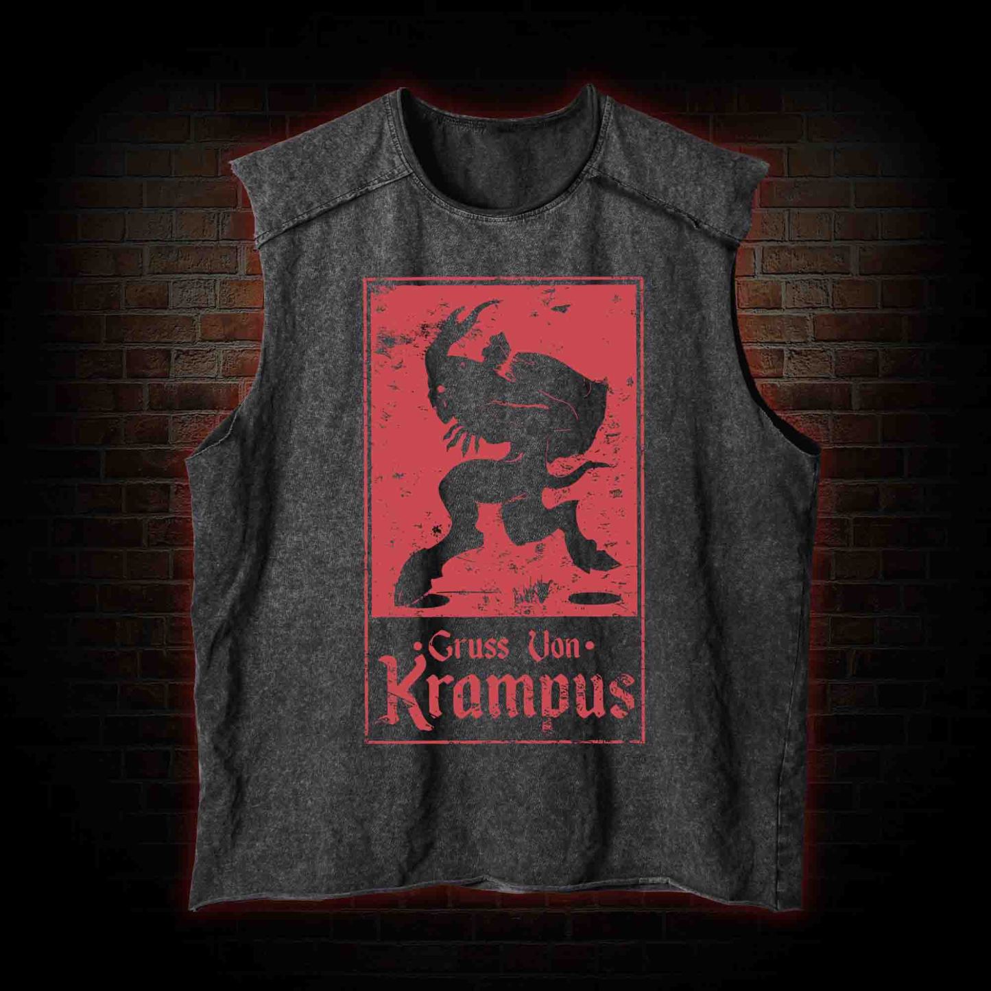 Gruss von Krampus Vintage Washed Tank Top