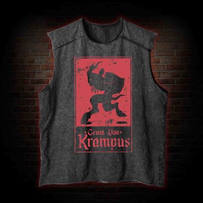 Gruss von Krampus Vintage Washed Tank Top