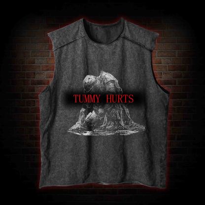 Retro Tummy Hurts Vintage Washed Tank Top