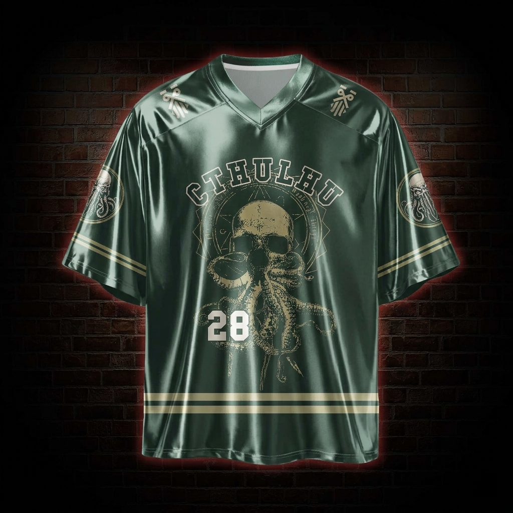 Cthulhu Vintage Shiny Oversized Jersey