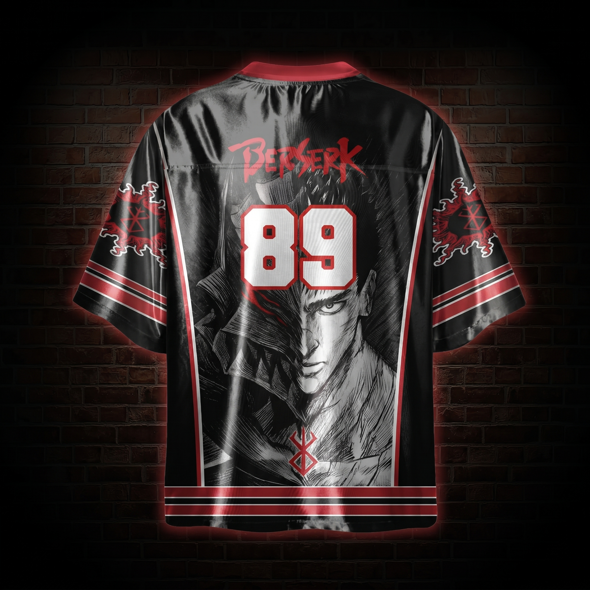 Black Swordsman Shiny Oversized Jersey
