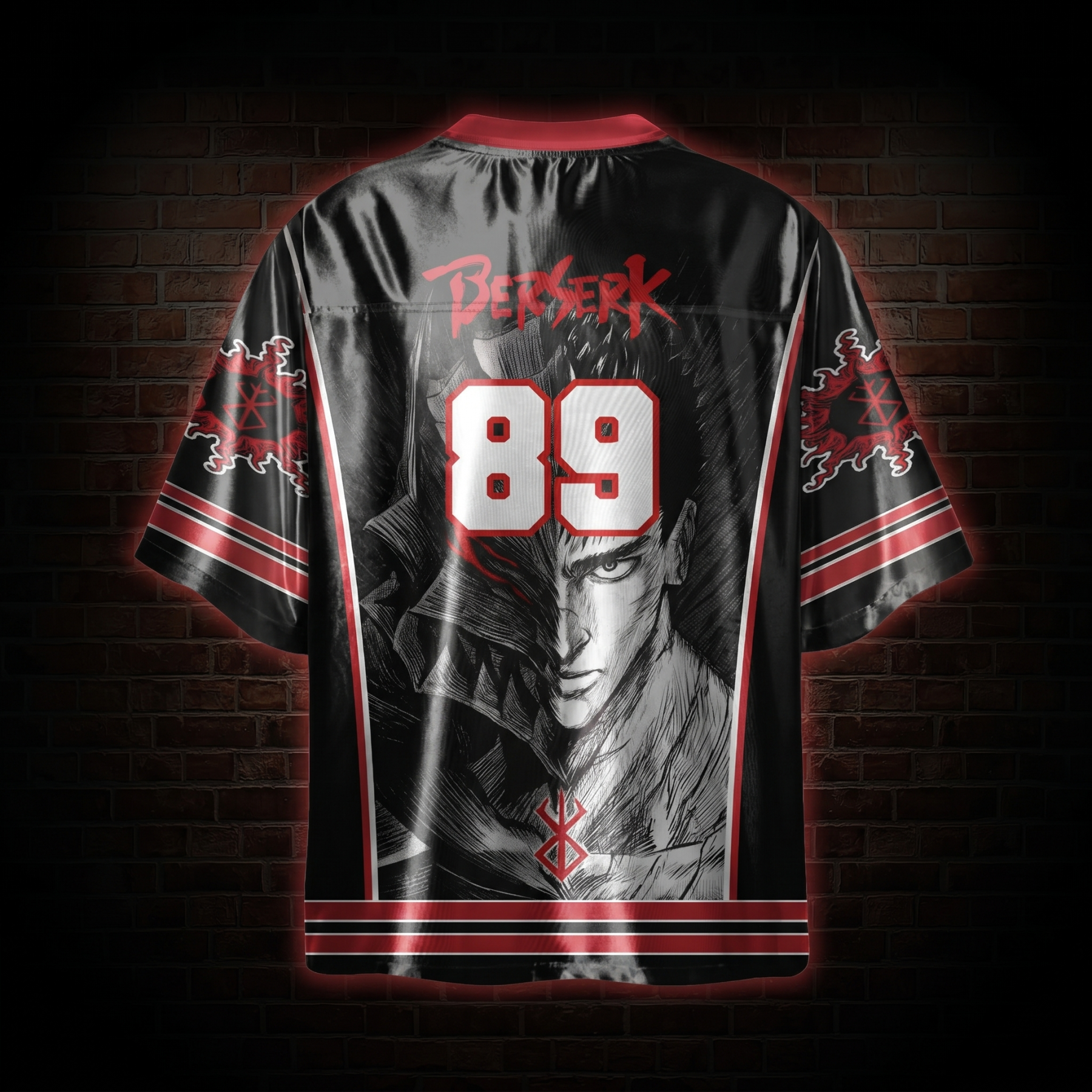 Black Swordsman Shiny Oversized Jersey
