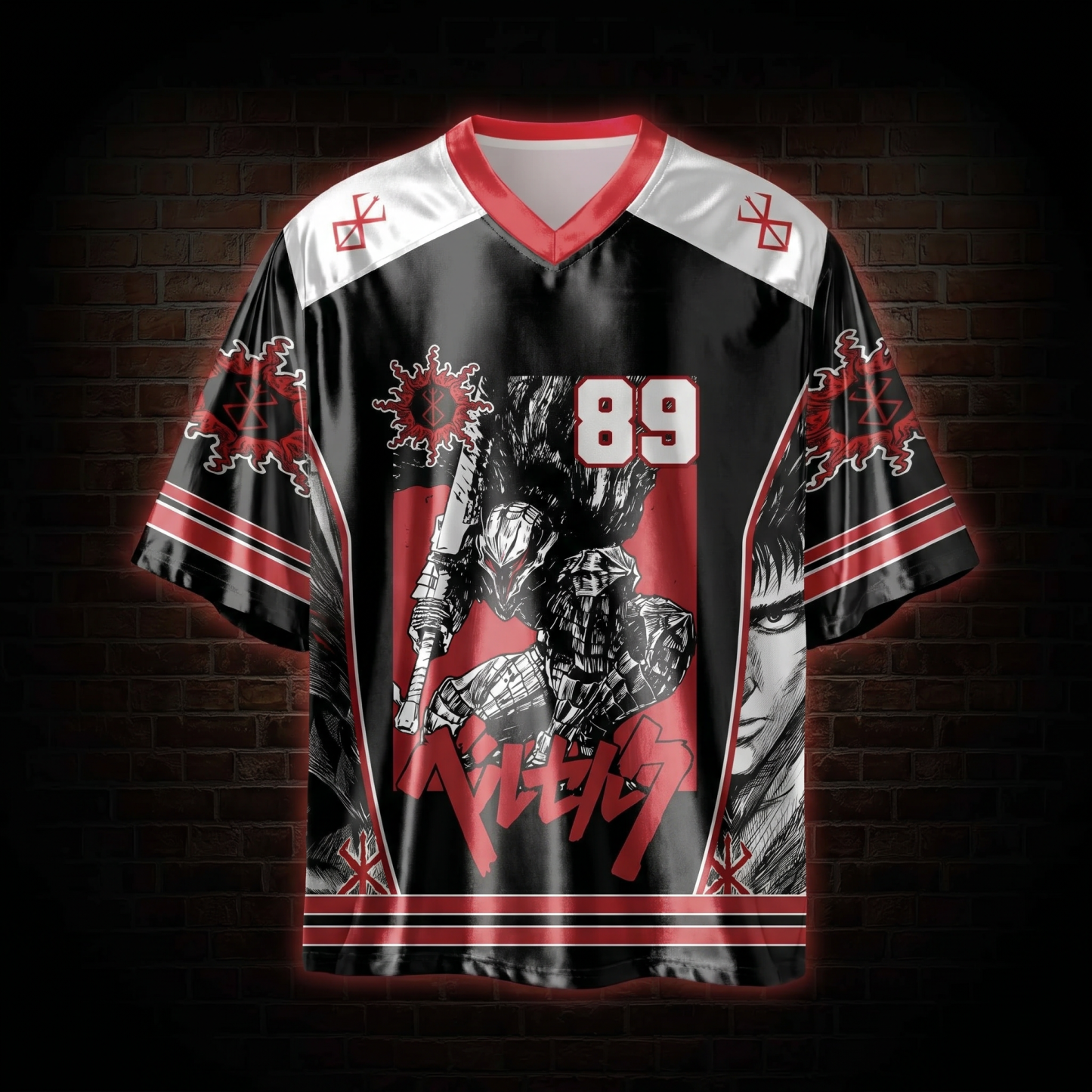 Black Swordsman Shiny Oversized Jersey
