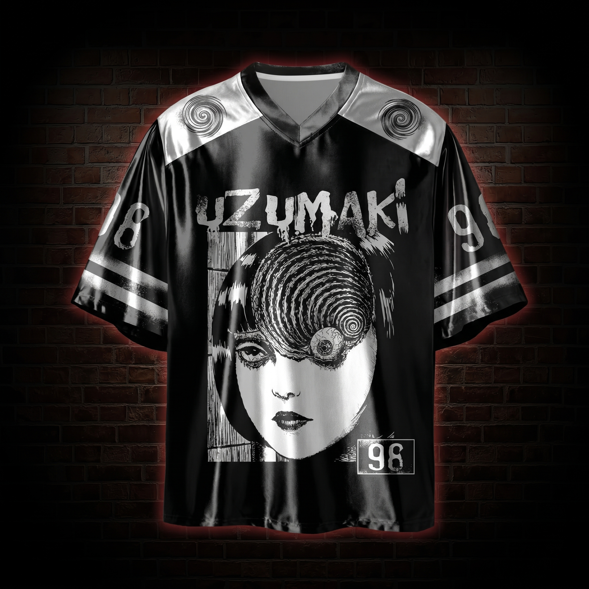 Horror Eyeball Shiny Oversized Jersey