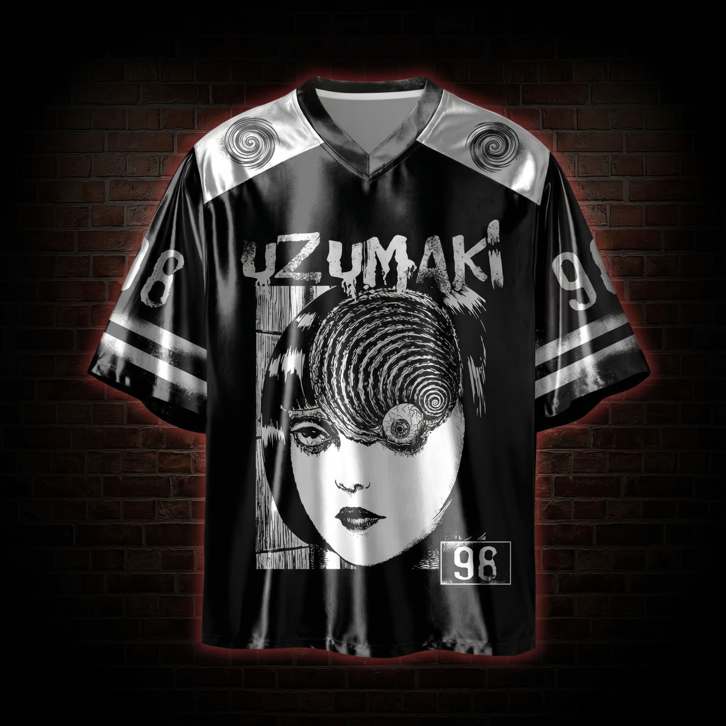 Horror Eyeball Shiny Oversized Jersey