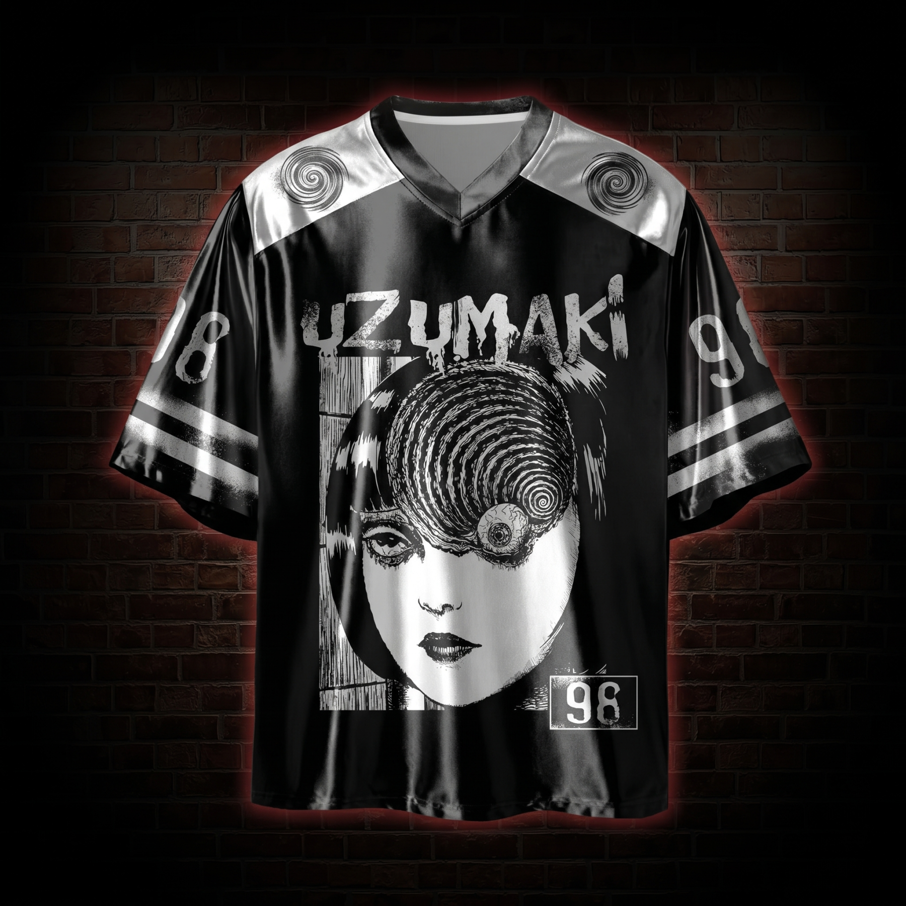 Horror Eyeball Shiny Oversized Jersey