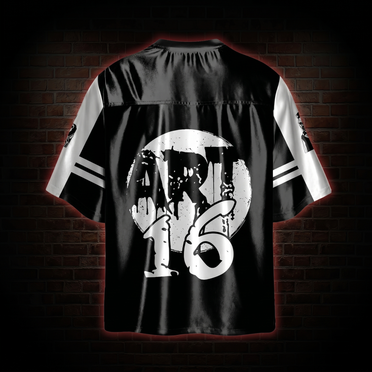 Warning Chaos Violence Bloodshed Shiny Oversized Jersey