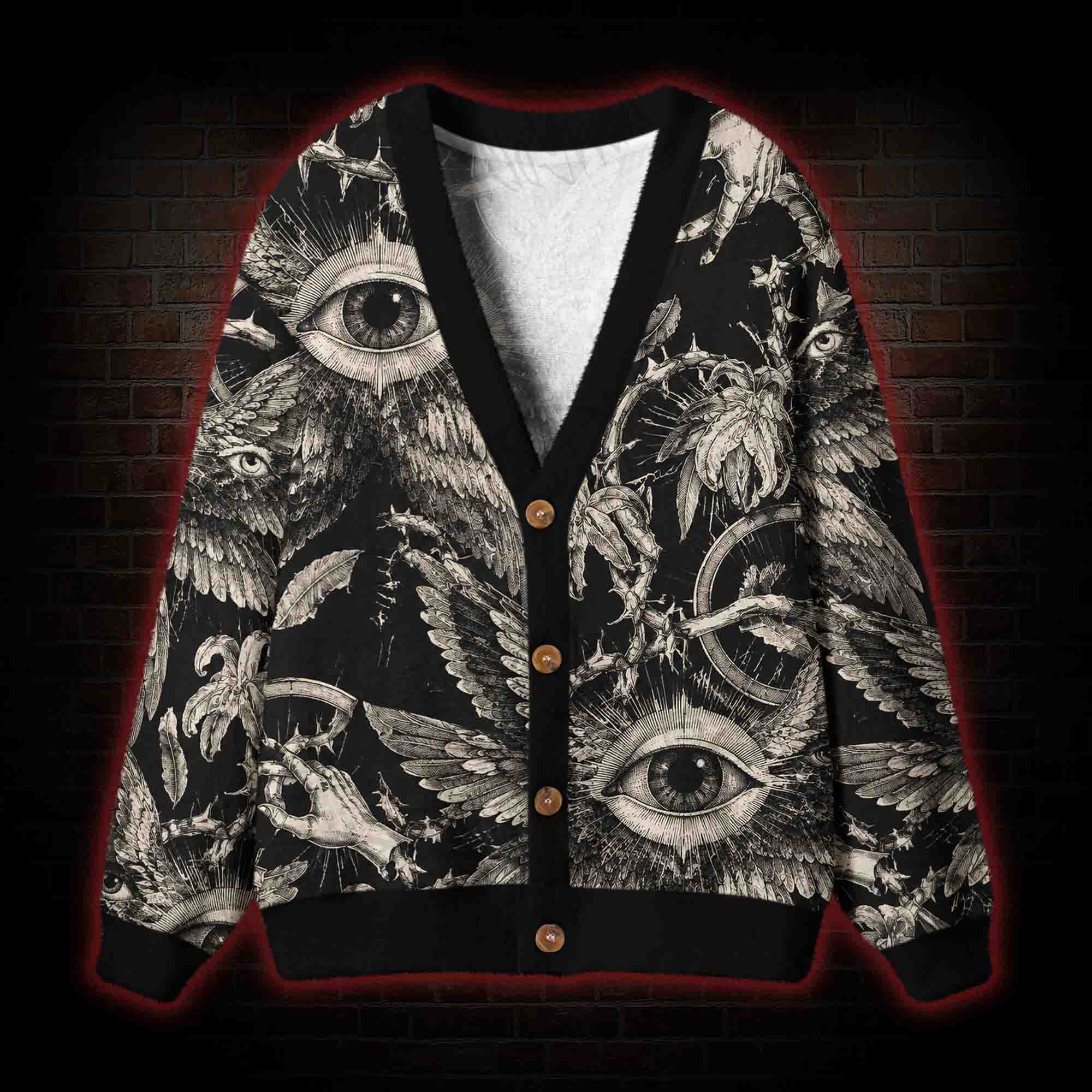 Mystical Eye of All Seeing Cardigan Sweater