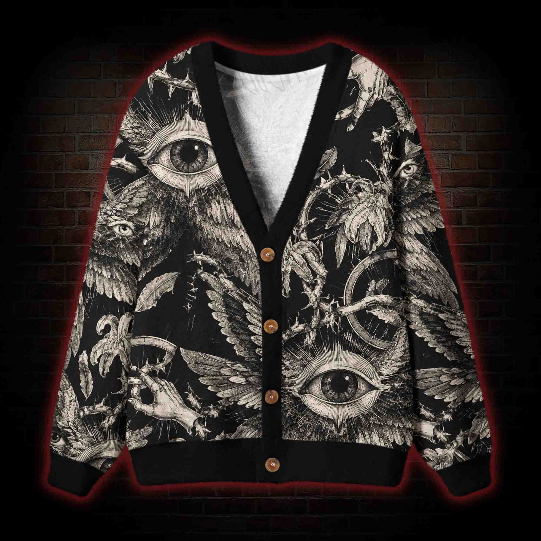 Mystical Eye of All Seeing Cardigan Sweater
