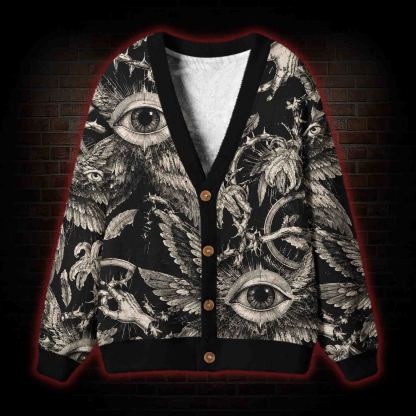 Mystical Eye of All Seeing Cardigan Sweater