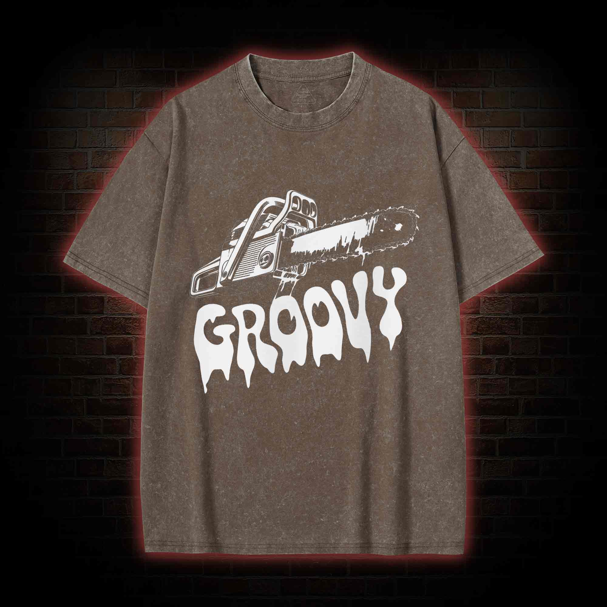 Groovy Chainsaw Washed T-shirt