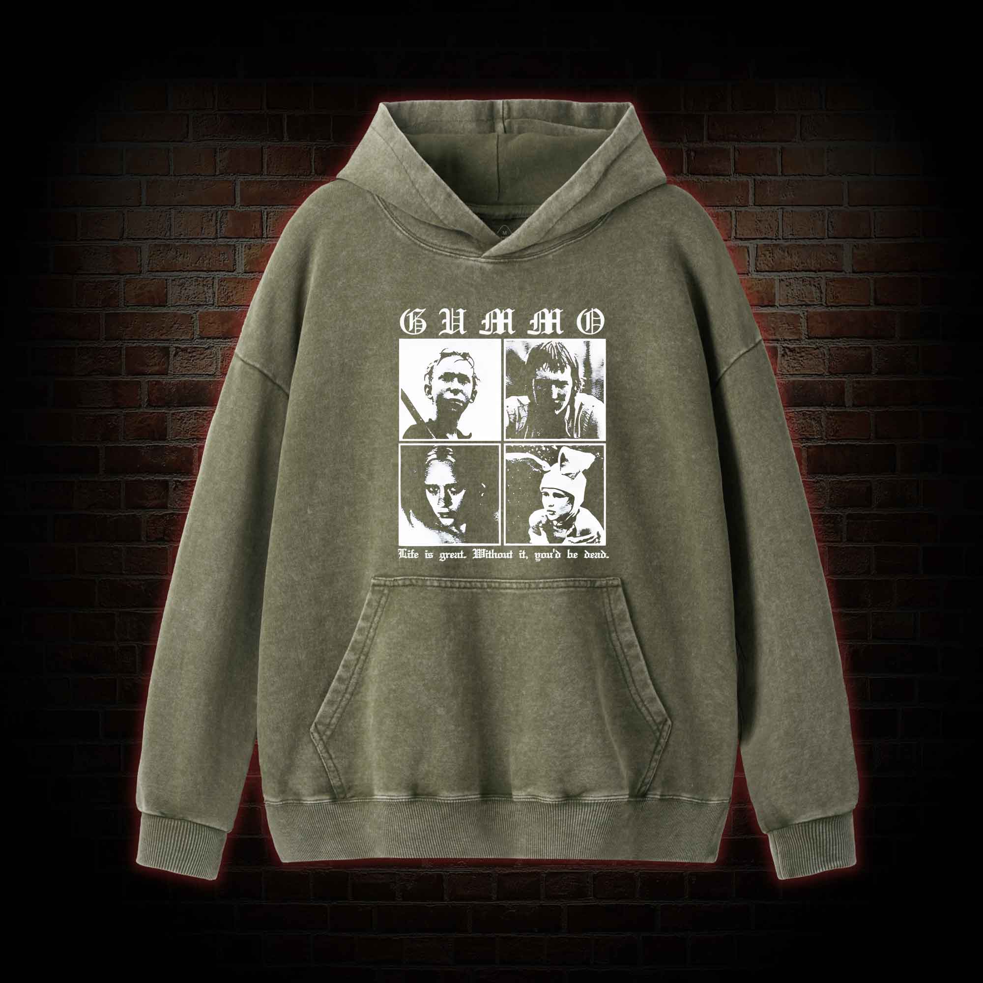 Life is Great Washed Hoodie