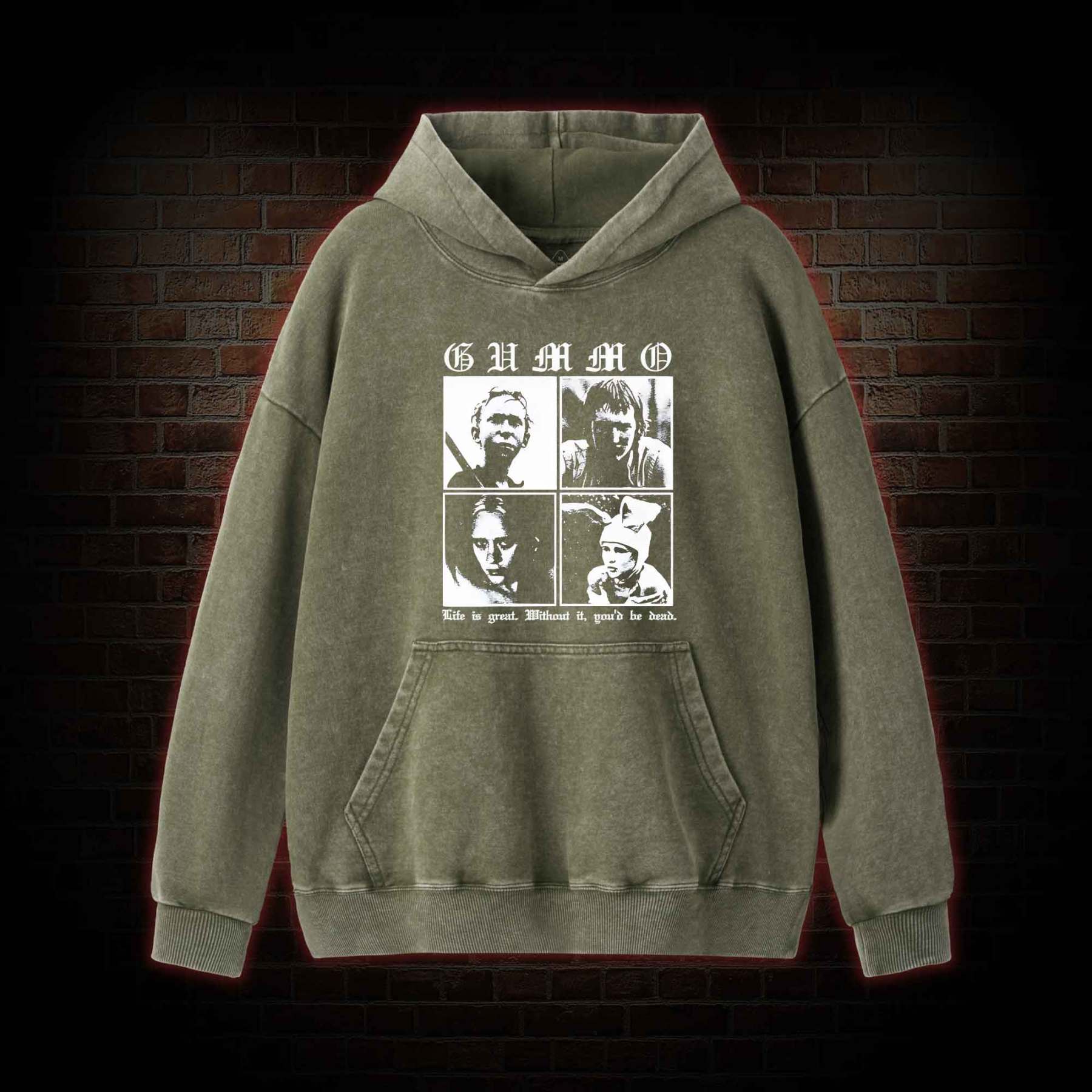 Life is Great Washed Hoodie