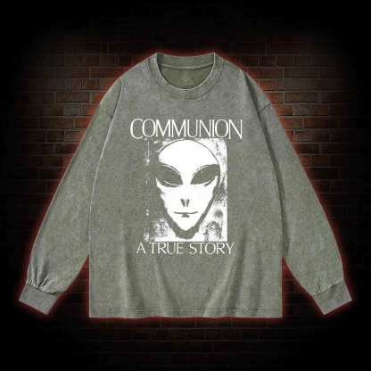 Communion a True Story Washed Long-Sleeve T-shirt