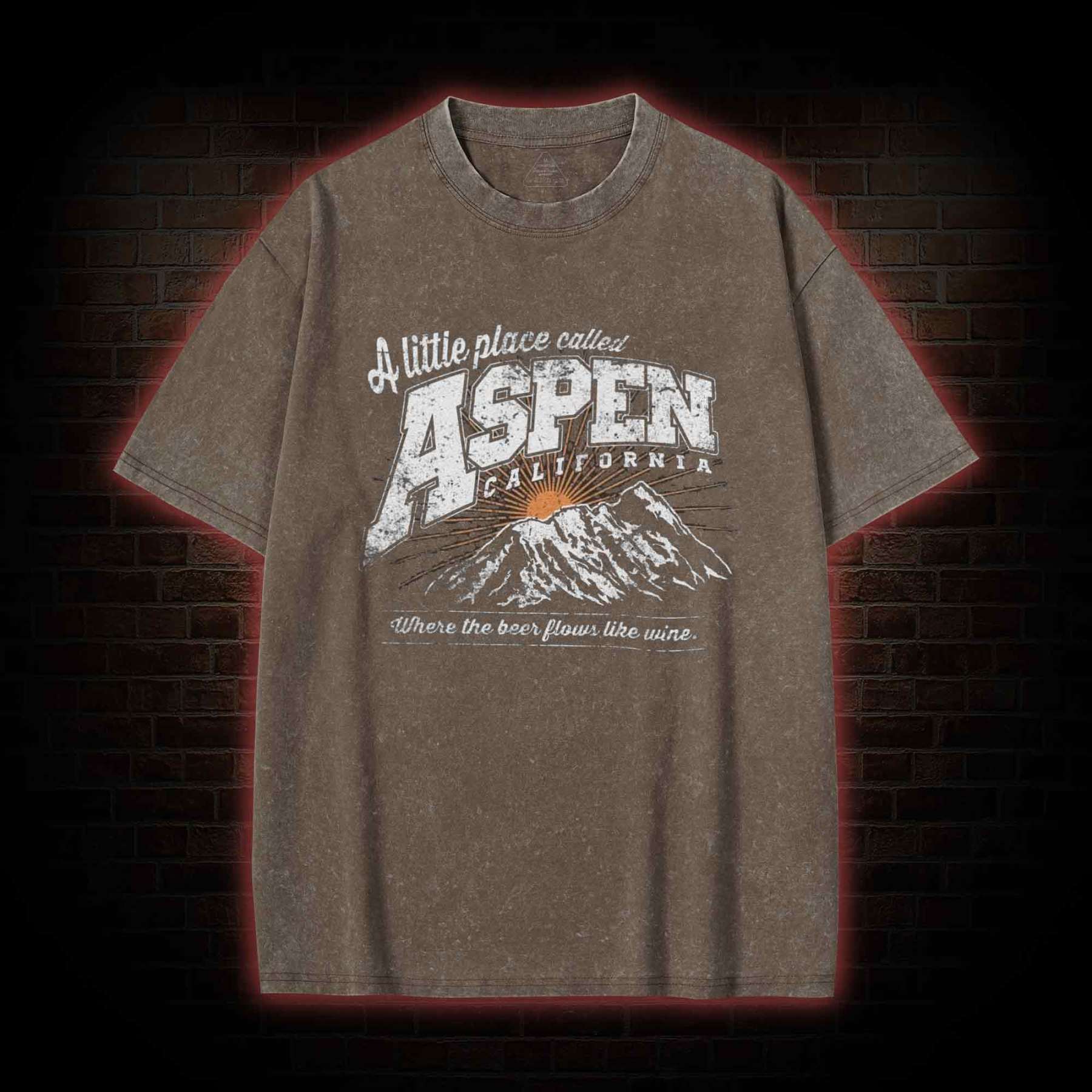 A Little Place Called Aspen California Washed T-shirt