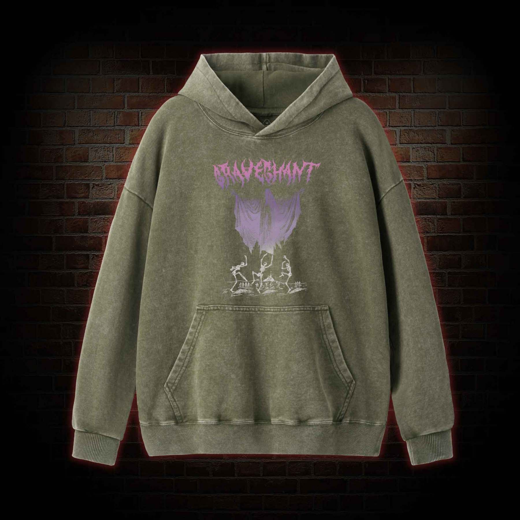 Summon Skeleton Washed Hoodie