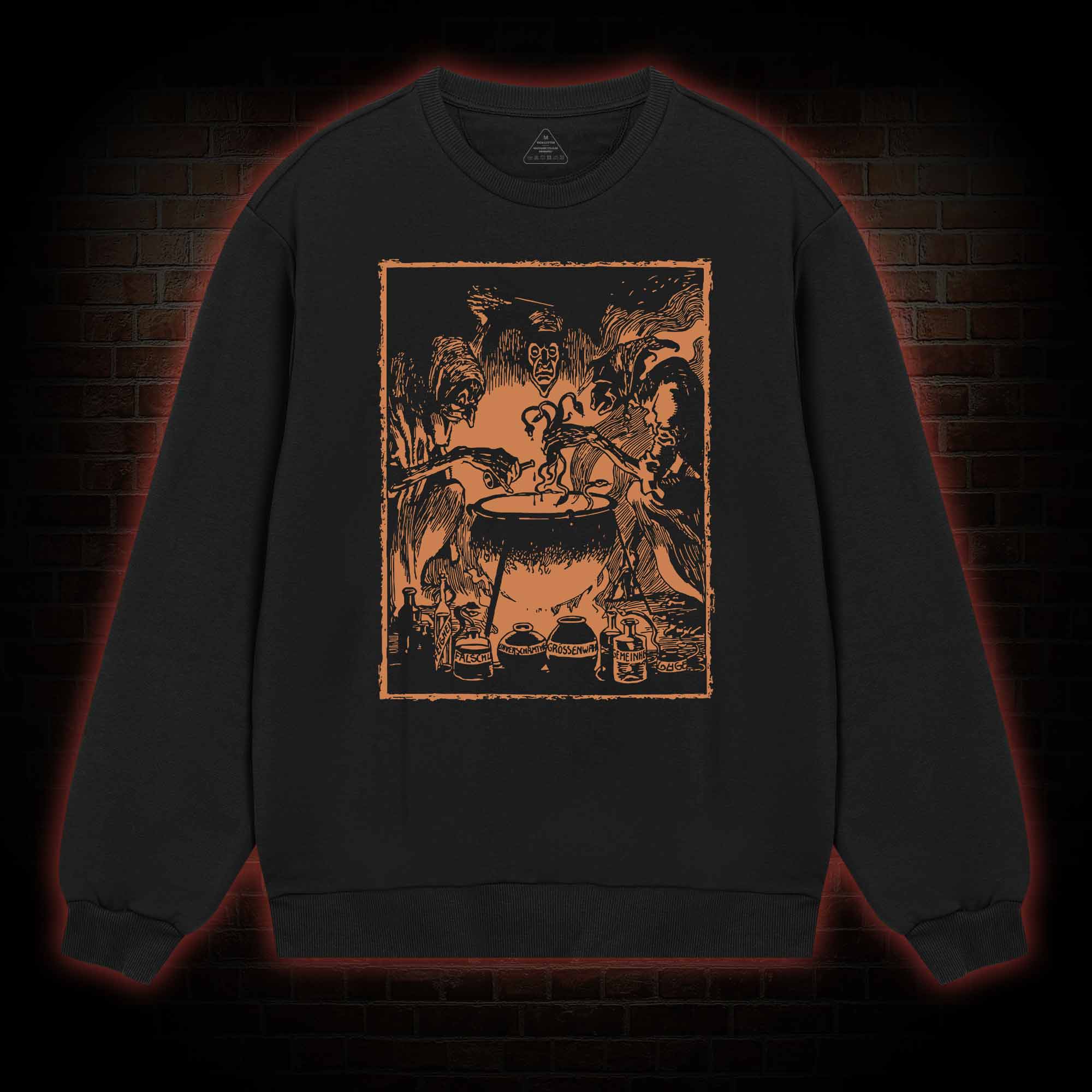 Three Witches Around Cauldron Sweatshirt