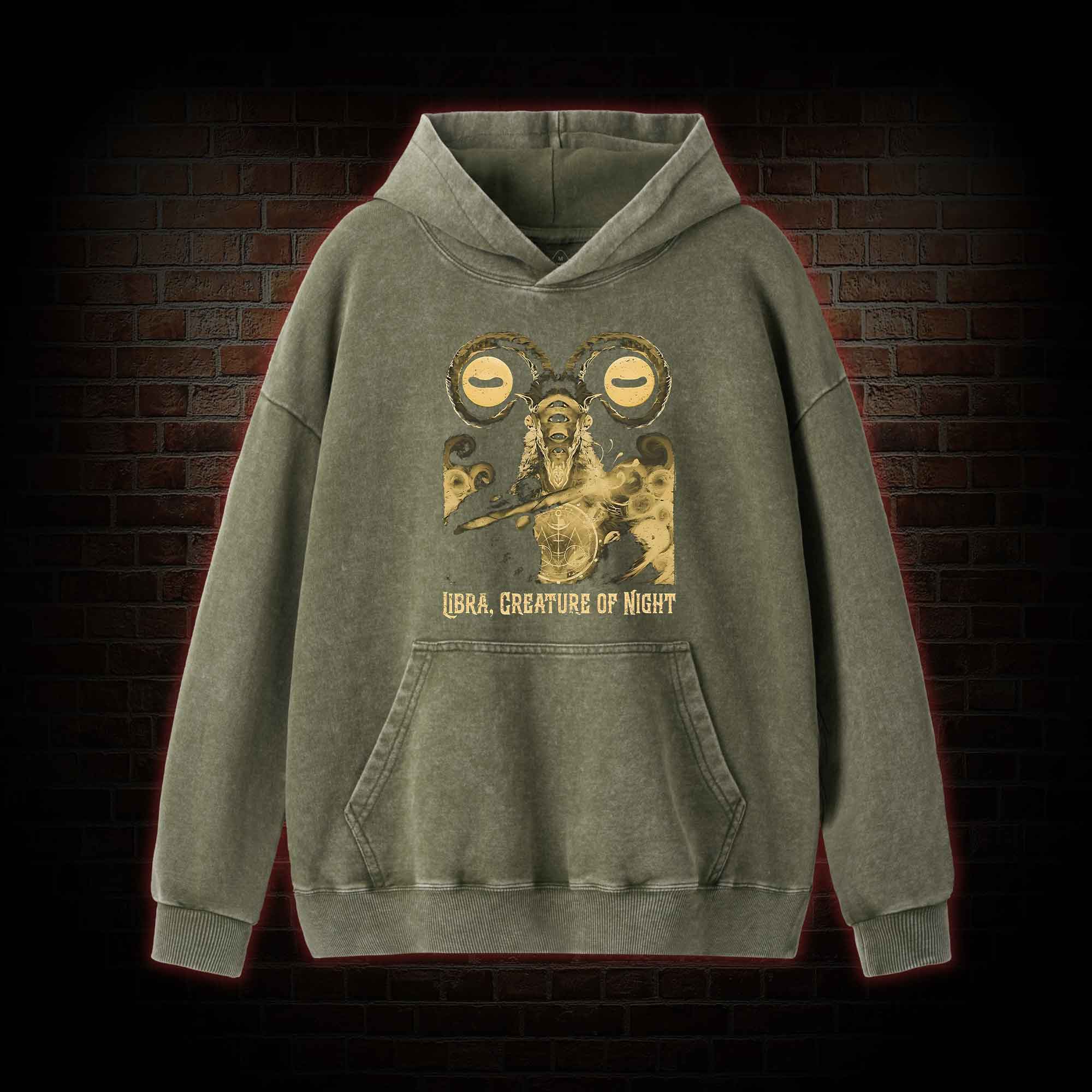 Creature of Night Washed Hoodie