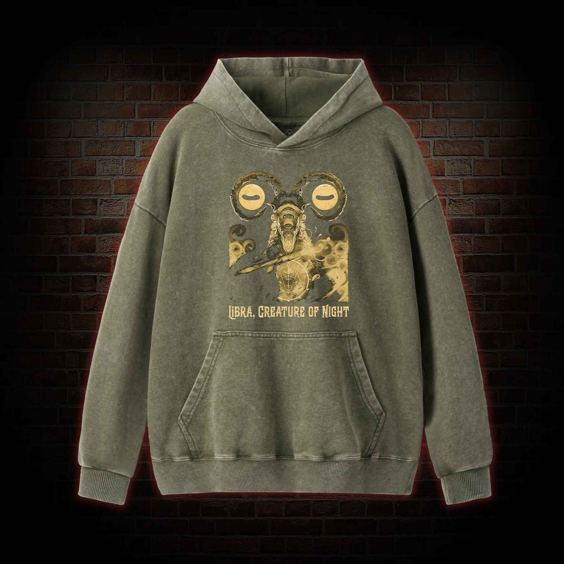 Creature of Night Washed Hoodie