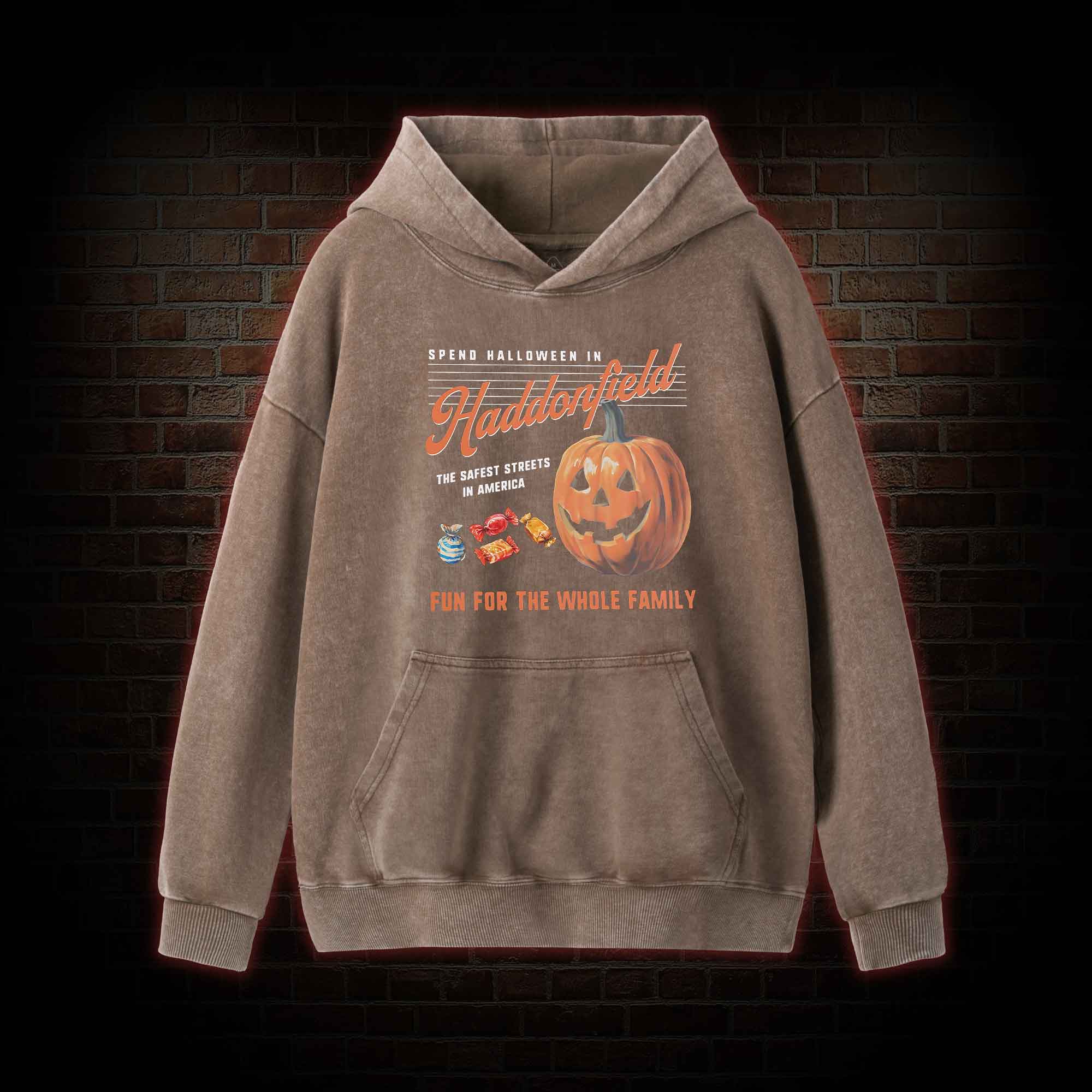 Spend Halloween in Haddonfield Washed Hoodie