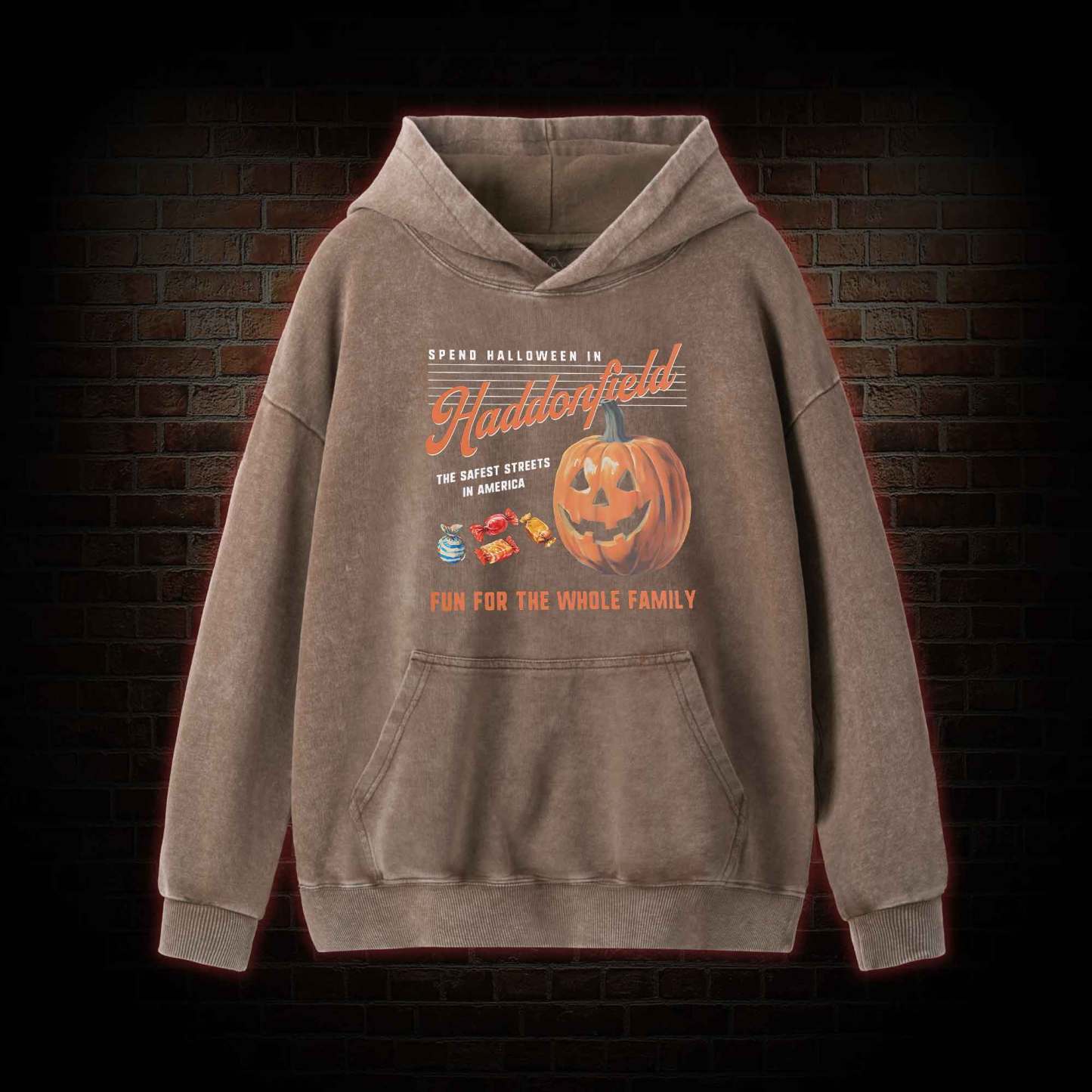 Spend Halloween in Haddonfield Washed Hoodie