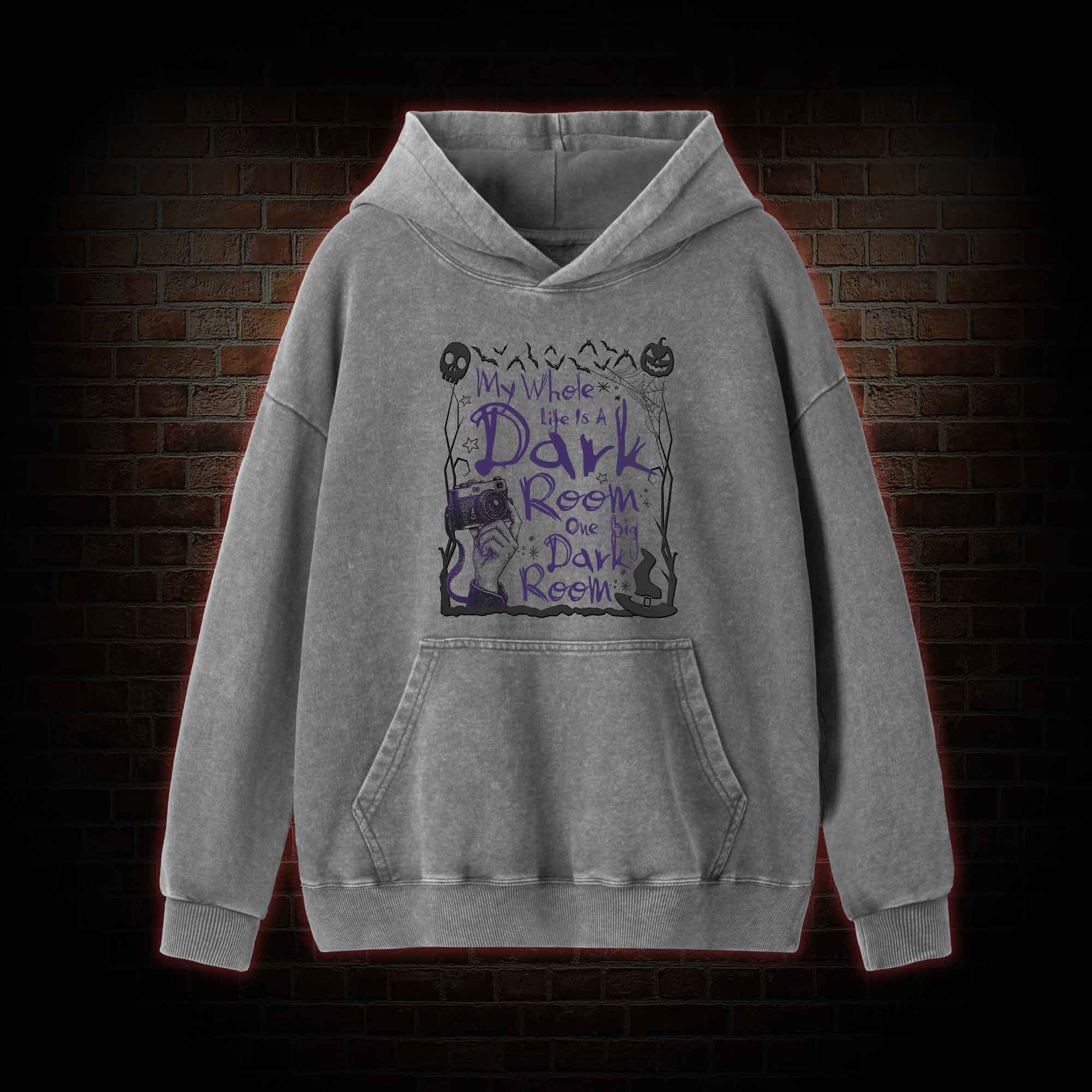 My Whole Life is A Dark Room Washed Hoodie