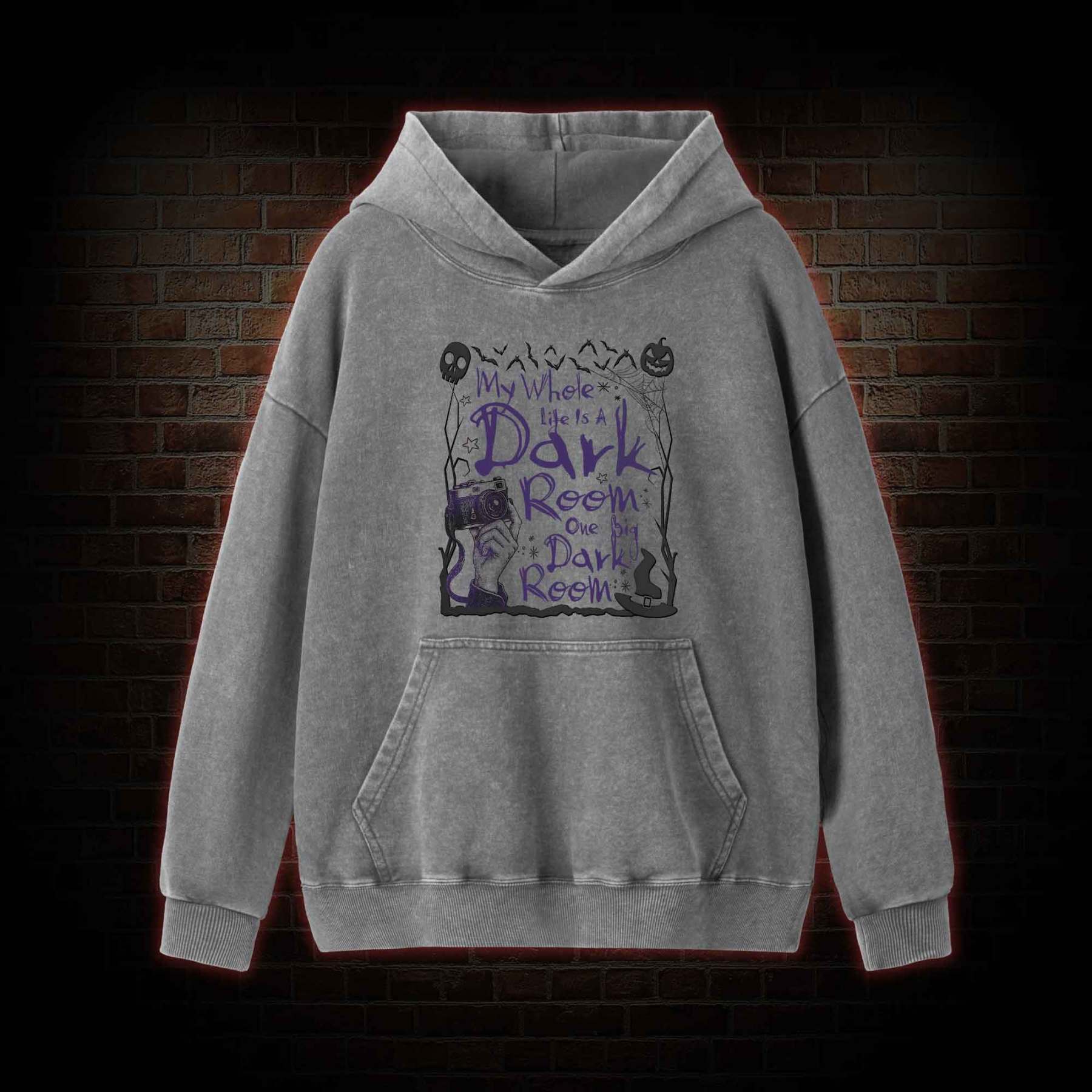 My Whole Life is A Dark Room Washed Hoodie