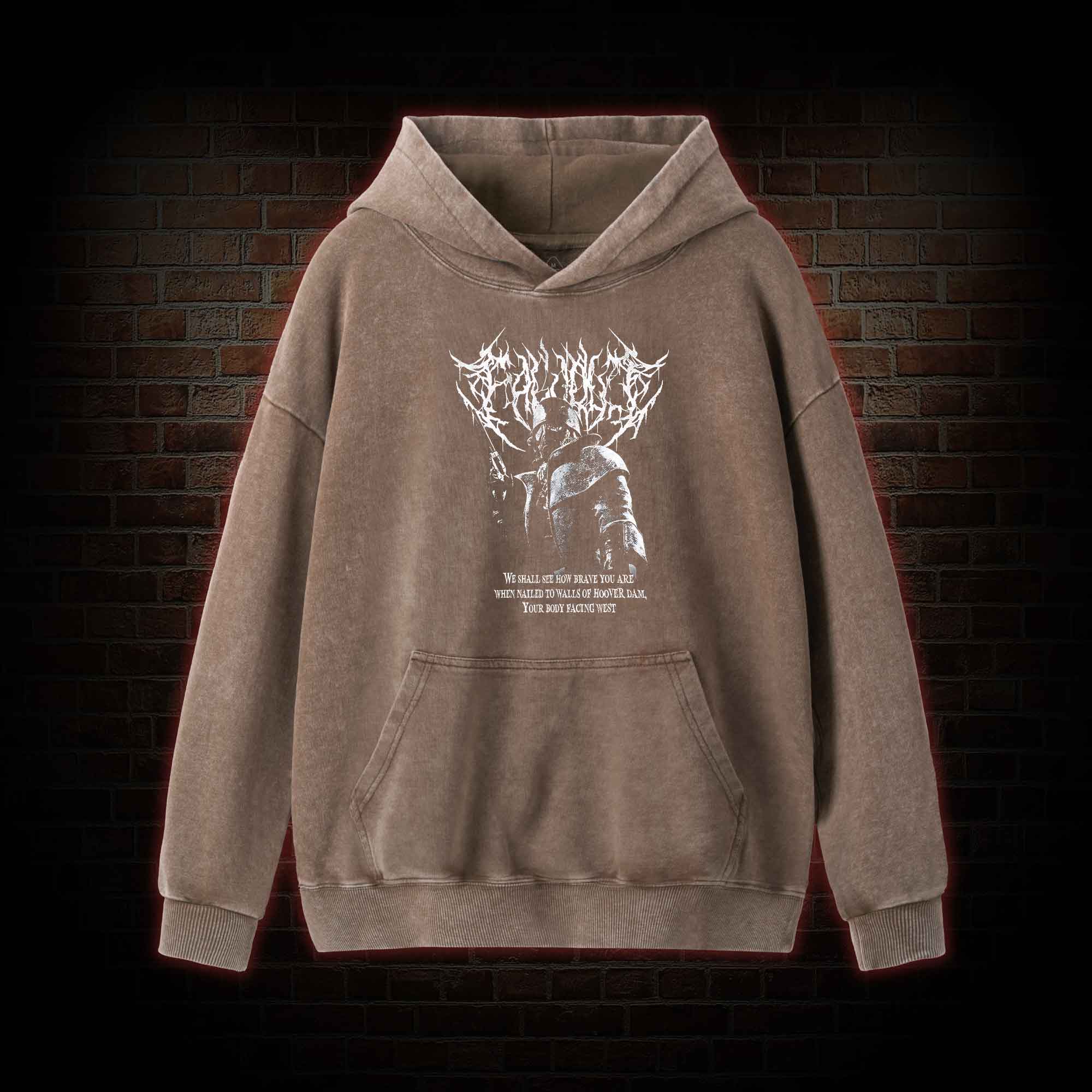 Your Body Facing West Washed Hoodie